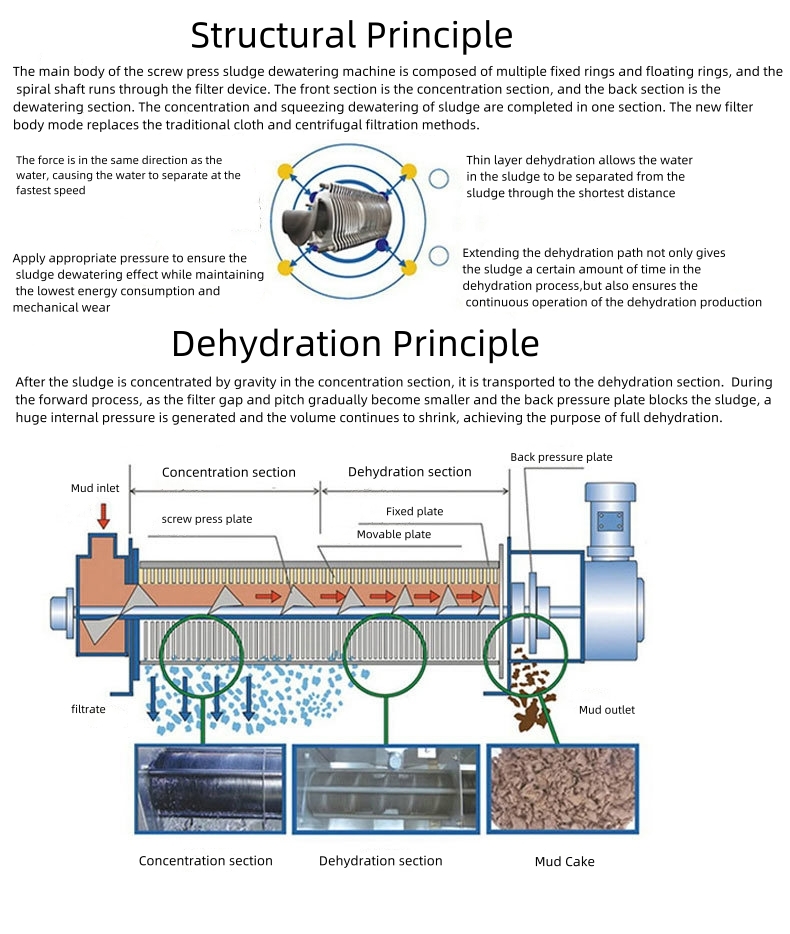 Automatic Running Sludge Reduction System Wastewater Filter Press Dewatering Machine For Biogas Digester Digestate