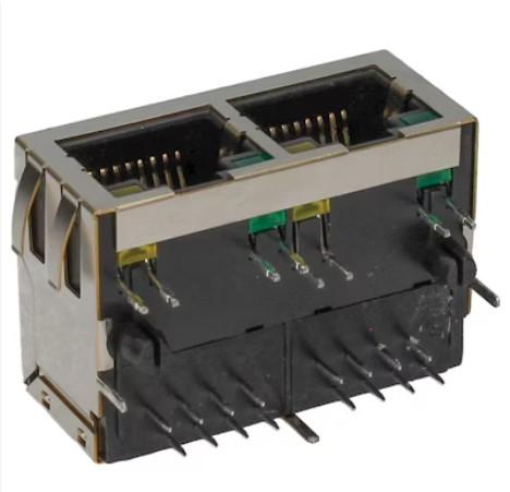 Quality 62F-1201YGD2NL 1X2 RJ45 Connector With 10/100 Base-TX Magnetic for sale
