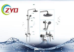 China Rainfall Square Shower Riser Rail Kit , Adjustable Shower Slide Bar Kit on sale