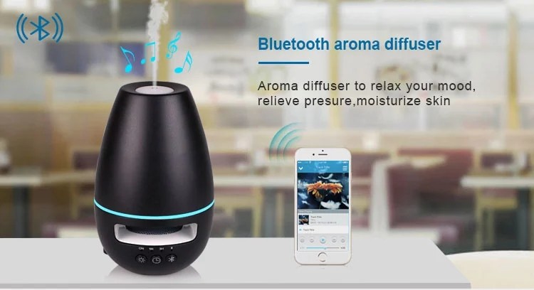 120ml Black Ultrasonic Bluetooth Aroma Diffuser