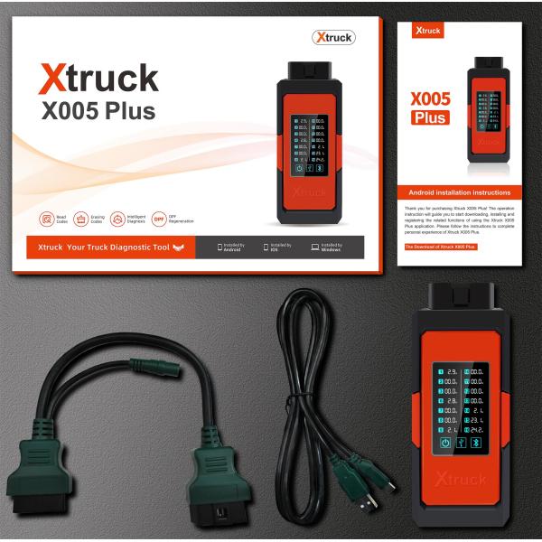 Xtruck X005 Plus Bluetooth 5.1 Truck Scanner with DPF Regeneration