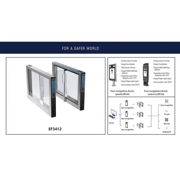 Station Swing Barrier Gate Turnstile Cold Rolling Sheet With Painting