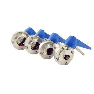 Multi Position Stainless Butterfly Valve ,  Food Grade Manual Butterfly Valve