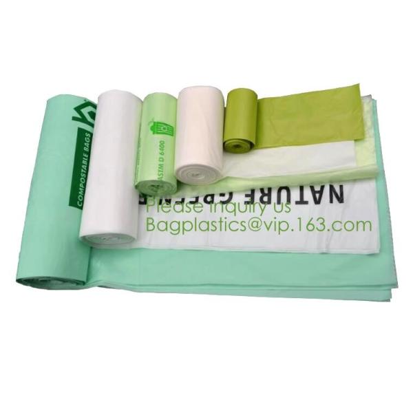 custom size 100% biodegradable EN13432 compostable trash bags from China factory,OK COMPOST bio degradable plastic bag