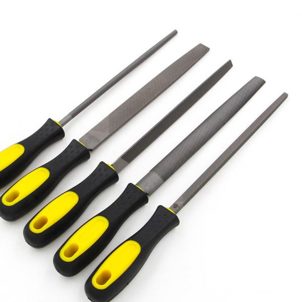 Quality Wood Drilling Mechanic Multi Tools Set Double Cut Flat Steel File Rasp with Handle for sale