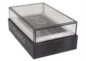 Empty Square Cardboard Foldable Boxes Clear Lid Wine Spray Bottle Wrapping 5× 7 × 2