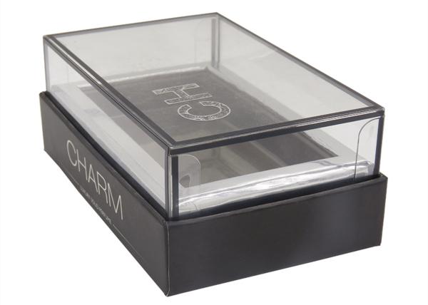 Quality Empty Square Cardboard Foldable Boxes Clear Lid Wine Spray Bottle Wrapping 5× 7 × 2 for sale