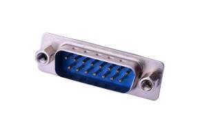 Custom 15 Pin D Sub Male Connector , VGA 15 Pin D Type Connector Phosphor Bronze
