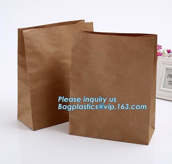 Custom Printing Recycled Brown Kraft Paper Bags,Custom Printed Factory Glassine Paper Bread Small Brown Bag, bagease