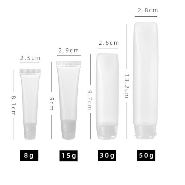 Plastic Empty Travel Shampoo Squeeze Bottle 10ml 50ml