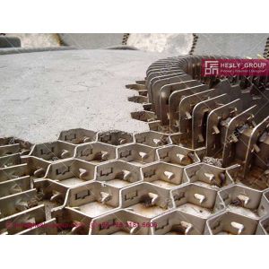 Buy cheap AISI309s | Hexsteel Mesh for metallurgival industry | Strip thickness 1.5mm| 19mm strip height | 46mm hole -HESLY group product