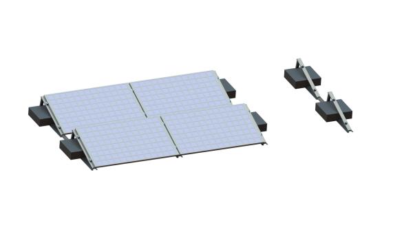 Quality Tripod Folding Flat Roof Solar Mounting System PV AL6005 Panel Mount for sale