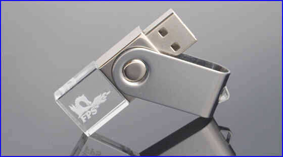 Swivel Crystal 4GB Pendrive Flash Disk USB Device Multi LED Light