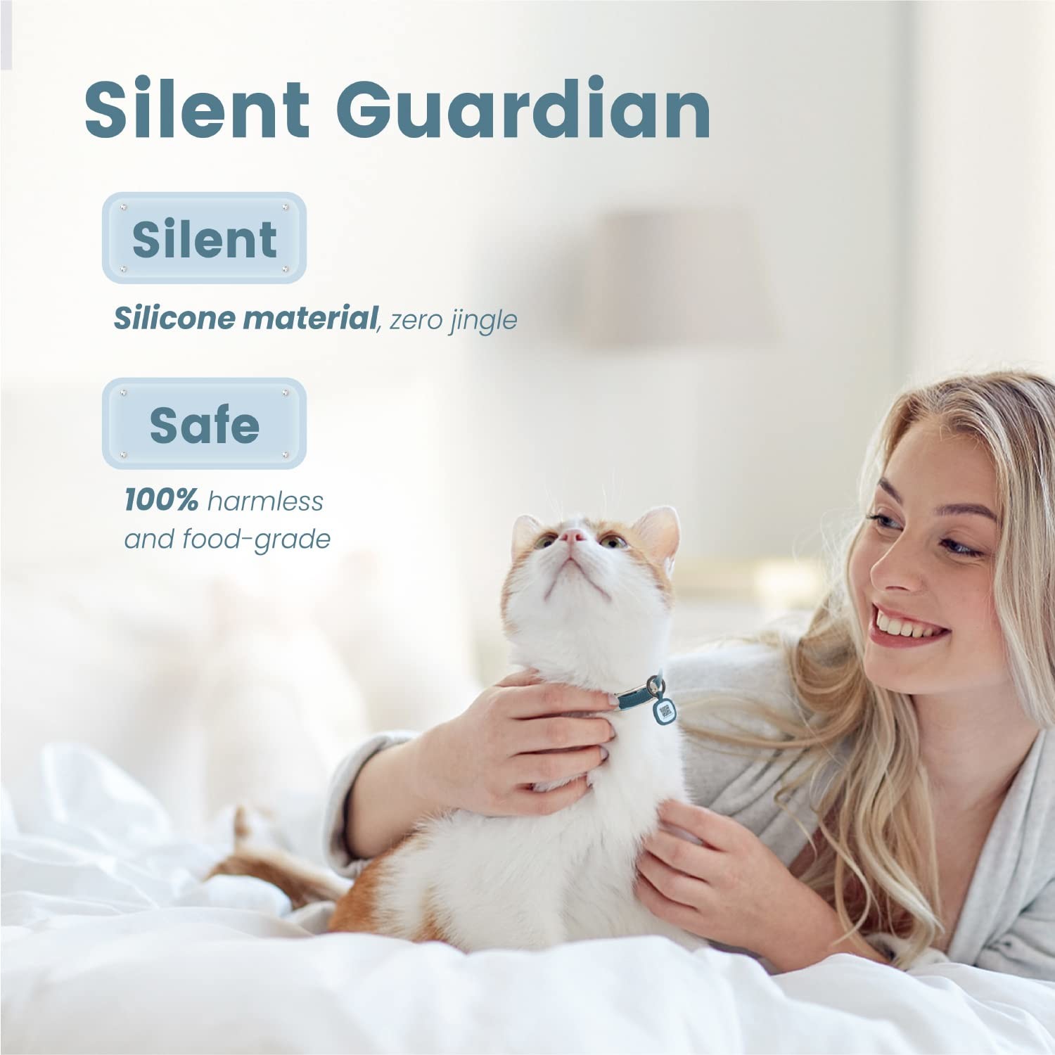 Custom Silent Silicone Dog ID Tag Anti Lost QR Code Pet ID Collar Name Tag