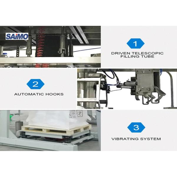 Gravity Type 1.5KW Jumbo Bag Packing Machine For Plastic Industry