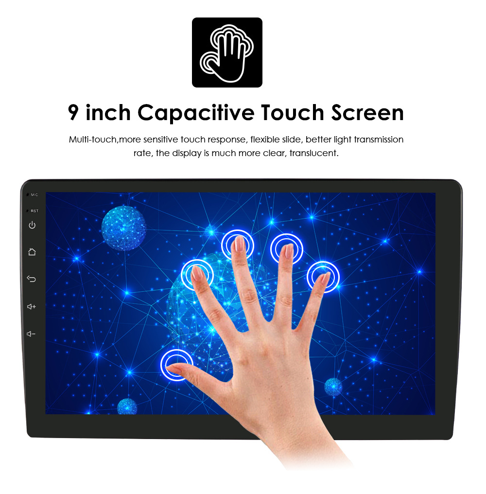 9" IPS/QLED Screen Car Video Android Radio with GPS Navigation BT Music Video YouTube Pho