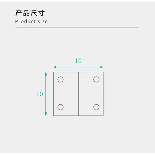 10x10mm Size Plastic Corner Fixings High Performance Plastic Corner Shelf Bracket