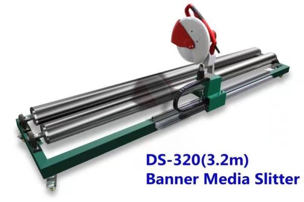Quality 3m Length Semi-automatic Sticker And Flex Banner Roll Slitter Cutting Machine for sale