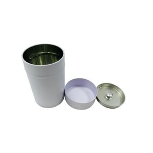 65*112mm Round Tea Tin Can With Double Lid Loose Leaf Tea Tin