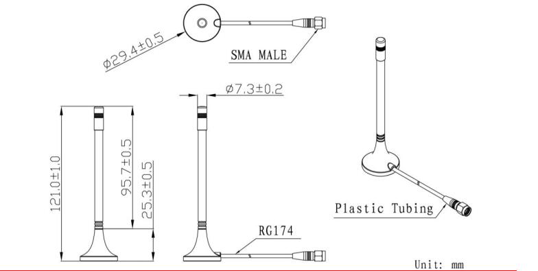 External Magnet LTE 698MHz 960MHz 4G Signal Antenna