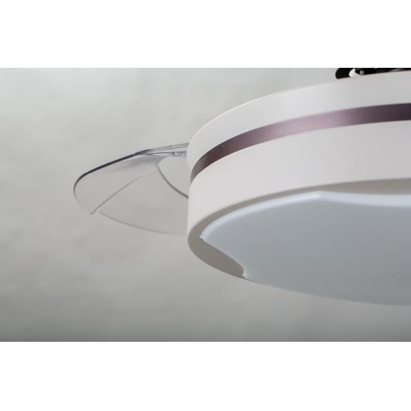 Bladeless 5250lm 70W 42 Inch Retractable Ceiling Fan Light With Remote Control