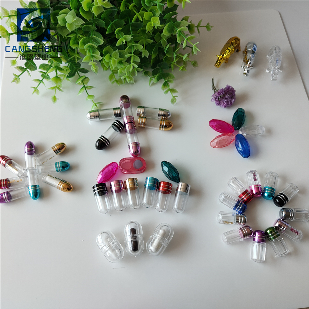 2ml ISO9001 Empty Capsule Shells Golden Single Pill Container