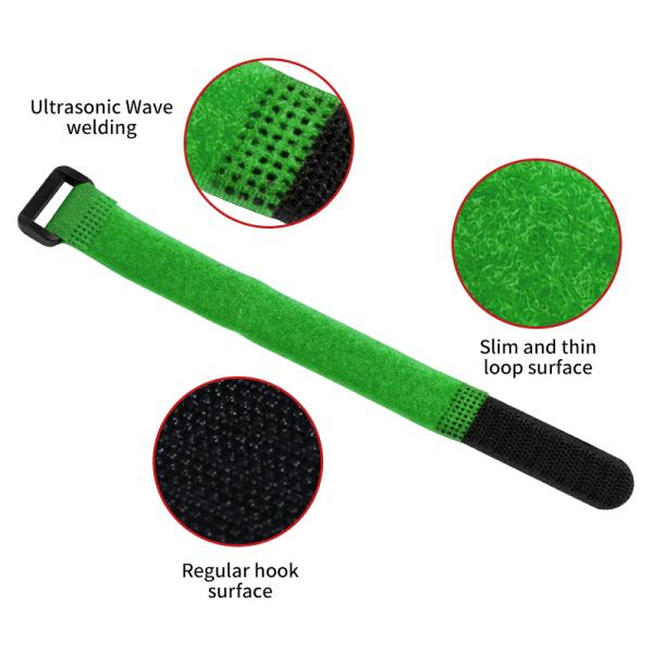 Adjustable 50mm Width Hook And Loop Cable Strap 25m/Roll 60% Nylon