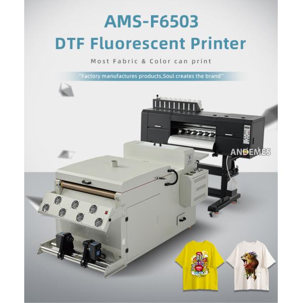 450 A1 24inch 9 Colors DTF Transfer Fluorescent 60cm 3 Heads I3200 Inkjet Printer for Tshirt Clothes Printing Equipment