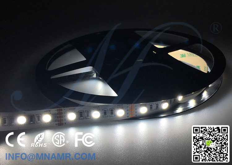 China Supplier 12 Volt 15W 5M/Reel LED Tape Lights RGB CW Under-cabinet Lighting