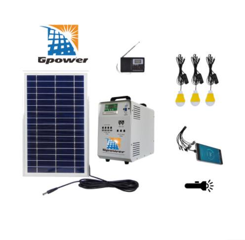 Quality All In 1 100W Solar Home Lighting Kit Rural Solar Power Systems With 3 Bulbs for sale