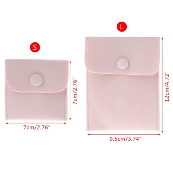 Drawstring Embossing Logo 4x6" Velvet Envelope Pouch With Button