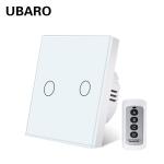 Eu Standard Black Wireless Electrical Switch Remote Switch Type 86 2 Gang Sensor