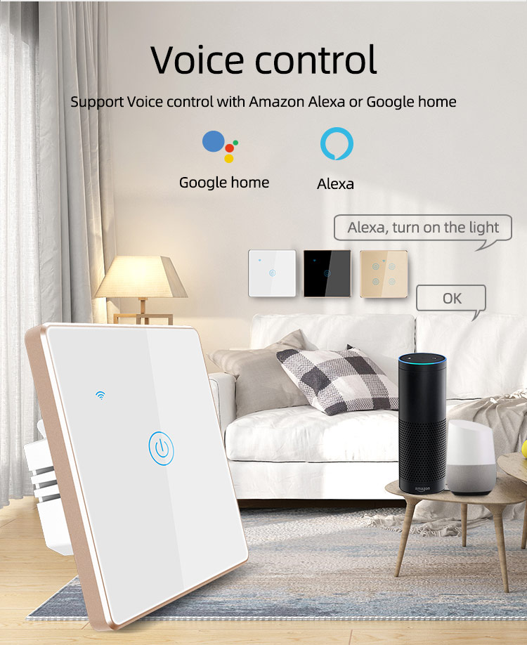 Factory Outlet Smart Life Switch WiFi Control Wall Lamp Switch Scene Mode Countdown Smart Home