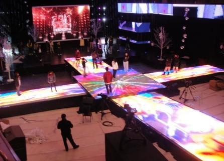 Quality DIY FCC Interactive Led Light Up Dance Floor 43222 Pixels 4m Viewi Distance for sale