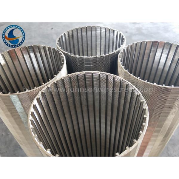 100 μm Rewind Industrial Wedge Wire Screen , From Inside To Outside Filter Type