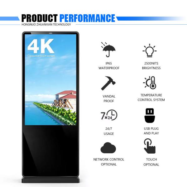 32" Outdoor Lcd Digital Signage Ip65 Waterproof High Resolution
