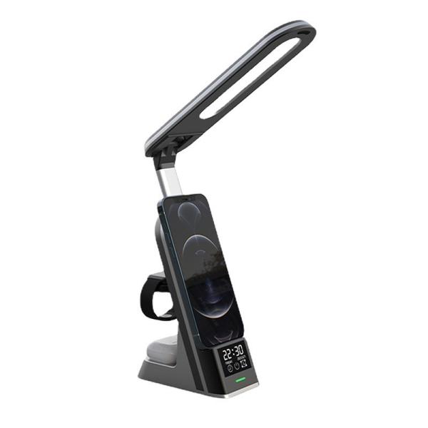 Quality 15W 7 In 1 Quick Wireless Charger WithLED Desk Lamp Touch Control for sale