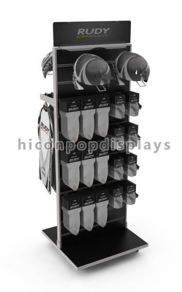 Quality Hanging Slatwall Display Stands / Motorcycle Helmet Display Customized for sale