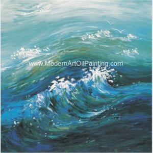 Buy cheap Contemporary Abstract Handmade Art Painting Sea Wave, Strectched Canvas Wall Art product