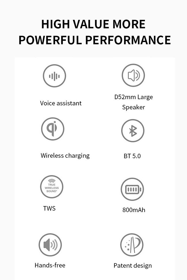 Bluetooth V5.0 Wireless Charger Speaker Support Audio Formats Converting