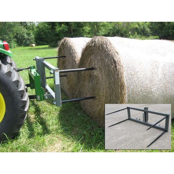 HSP- Hay Spear With Pin And Sleeve For Skid Steer Loader; Bale Spear Tine For Front End Loader