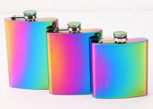 Personalised Gold Plated Whisky Hip Flask , Gradient  Pocket Liquor Container