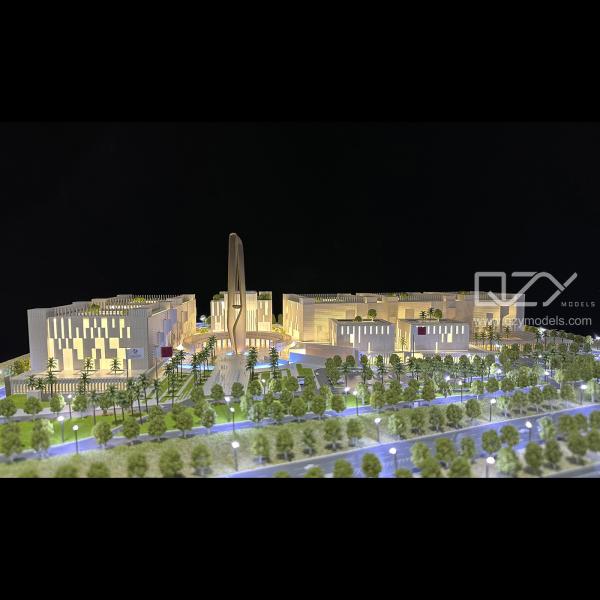 Structural Landscape Architectural Massing Model 1:500 Doha Cassation Court