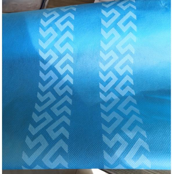 TNT 1.6m PP Non Woven Fabric 35gsm For Gown Roll Blue Color