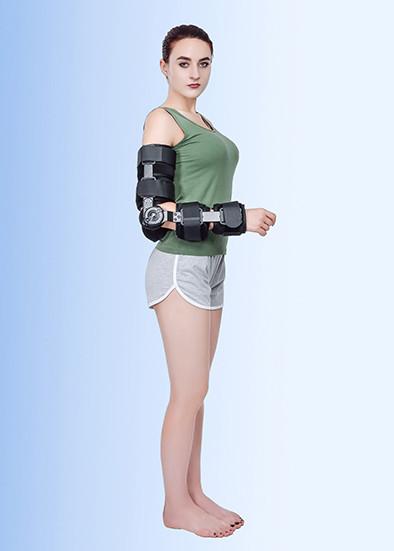 Quality Black Telescoping Elbow Brace Alloy Hinged Elbow Brace Post Op One Size Fit All for sale