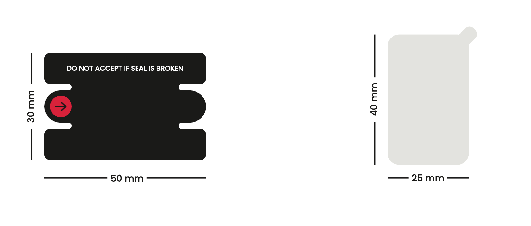 Electronics packaging box custom print logo seal
