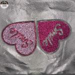 Eco Friendly Custom Made Embroidered Patches Non Woven / Glitter Material