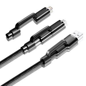 6 IN 1 Mobile 5G Lightning Usb C Micro Usb Cable TPE Shell