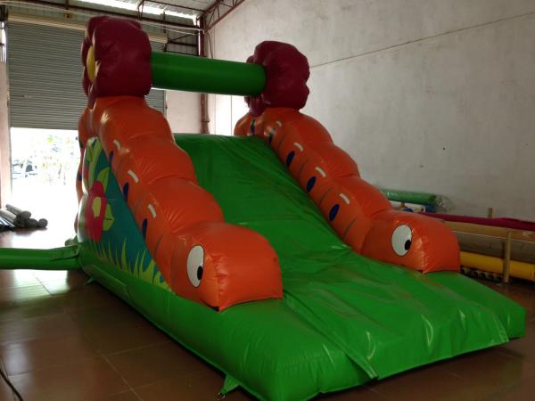 Quality Small Size Inflatable Caterpillar Dry Slide With Digital Printing Eco - Friendly for sale