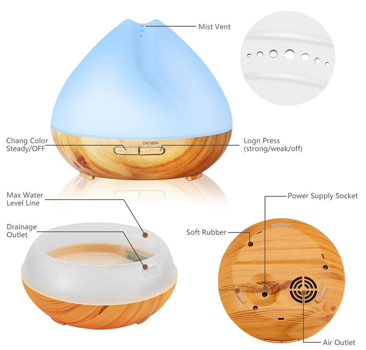 400ml Voice Control Smart WiFi Essential Oil Diffuser